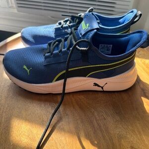 Puma Navy and Lime Running Shoes